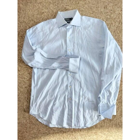 Polo Dress Shirt Men's 16-34 Ralph Lauren Regent Classic Fit‎ Blue Button Down - Picture 1 of 6